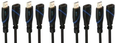

CE TV-out Cable High Speed HDMI Cable Male to Female, 6 Feet, 5 Pack(Black, For TV, 2 m)