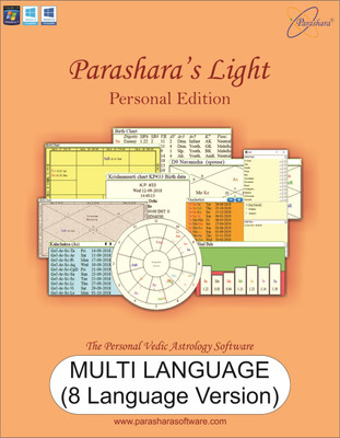 Parashara Light Astrology Software (Personal Edition) - (8 Language Version) for Windows(Life Time, 1 PC)