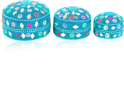

SAMAA RING-BOX-BULE-COMBO-001 RING BOX, GIFT PACK Vanity Box(Blue)