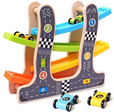 

Toys N Smile Wooden Ramp Car Race Track Set Toy-Small (Multicolor)(Multicolor)