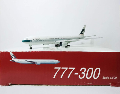 

Hogan Wings Cathay Pacific Boeing 777-300 Airplane Model with gear and Stand Scale 1:500(Multicolor)