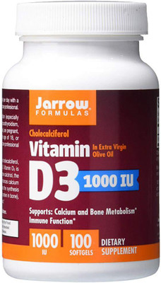 

Jarrow Formulas Vitamin D3 -- 1000 IU - 100 Softgels(100 No)