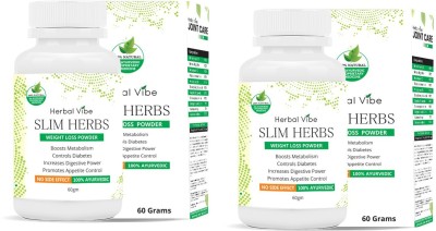 

Herbal Vibe Slim Herbs Powder Natural Herbs for Weight Loss Management - 100% Ayurvedic(120 g)