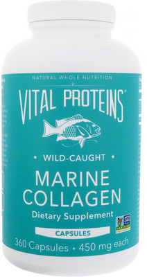 

Vital Proteins Marine Collagen, Wild Caught, 450 mg, 360 Capsules(360 No)
