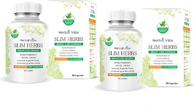 

Herbal Vibe Slim Herbs 100 % Ayurvedic Weight Loss and Fat Burn Capsules(60 No)