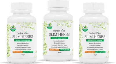 

Herbal Vibe Slim Herbs Powder 100% Ayurvedic & Natural Herbs for Weight Loss Management(180 g)