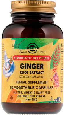 

Solgar Solgar, Ginger Root Extract, 60 Vegetable Capsules(60 No)