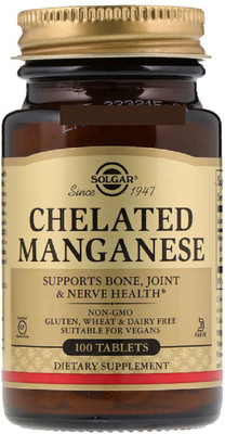 

Solgar Solgar, Chelated Manganese, 100 Tablets(100 No)