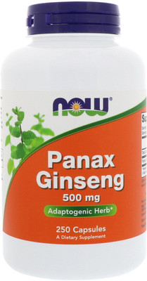 

Now Foods Panax Ginseng Capsules 500mg - 250 Capsules(250 No)