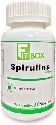 

FitBox Spirulina 500mg,30 tablets, Boosts Energy and Supports Immunity(500 mg)