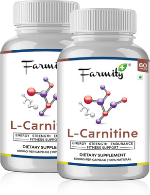 

Farmity L-Carnitine Supplement (Pack of 2)(120 No)