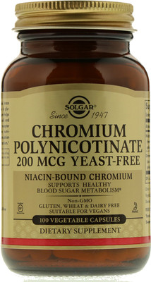 

Solgar Solgar, Chromium Polynicotinate, 200 mcg, 100 Veggie Caps(100 No)