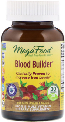 MegaFood Blood Builder, 30 Tablets(30 No)