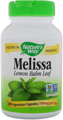 

Nature's Way Melissa, Lemon Balm Leaf, 500 mg, 100 Vegetarian Capsules NWY-14650(100 No)