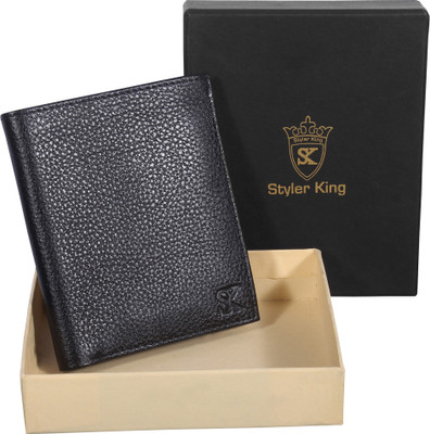 

Styler King Men Black Genuine Leather Wallet(3 Card Slots)