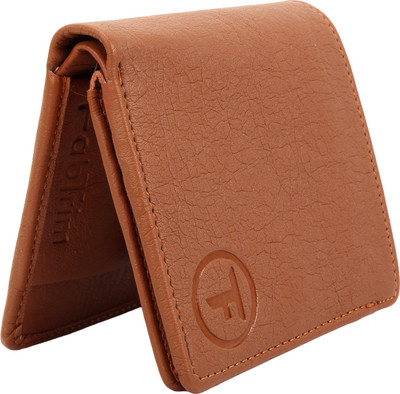

FABTRIM Men Tan Artificial Leather, Fabric, Canvas Wallet(7 Card Slots)