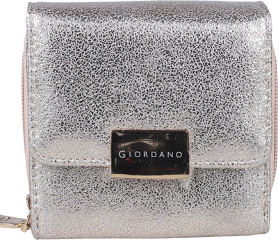 

Giordano Women Casual Silver Genuine Leather Wallet(6 Card Slots)