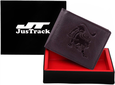 

Justrack Men Brown Genuine Leather Wallet(1 Card Slot)
