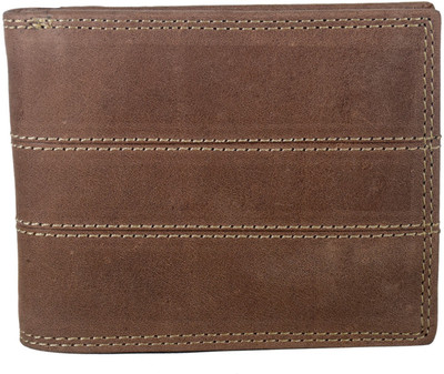 

Saa Men Brown Genuine Leather Wallet(3 Card Slots)