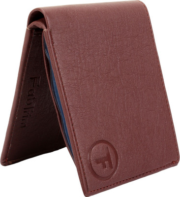 

FABTRIM Men Brown Artificial Leather, Fabric, Canvas Wallet(9 Card Slots)