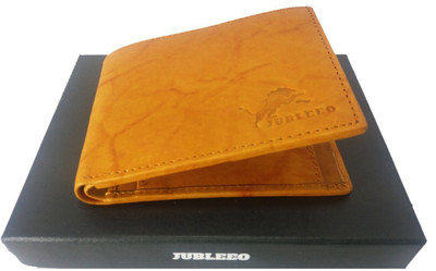 

jubleeo Men Brown Genuine Leather Wallet(3 Card Slots)