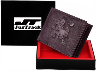

Justrack Men Brown Genuine Leather Wallet(1 Card Slot)
