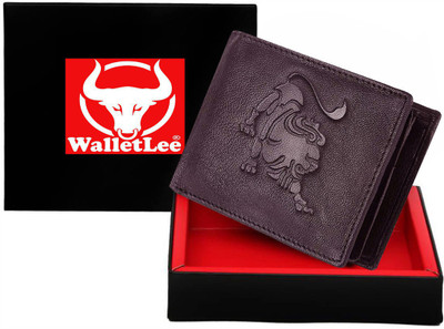 WalletLee Men Brown Genuine Leather Wallet(1 Card Slot)