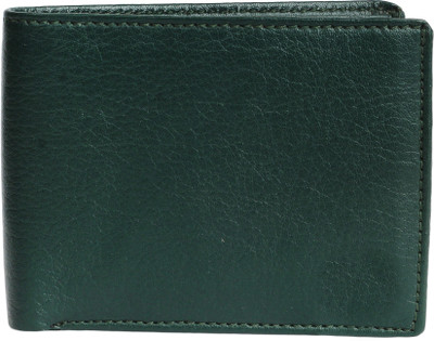 

SEASON FRANK Men Green Genuine Leather Wallet(3 Card Slots)