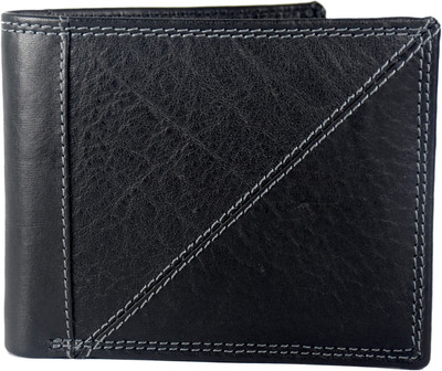 

Saa Men Black Genuine Leather Wallet(8 Card Slots)