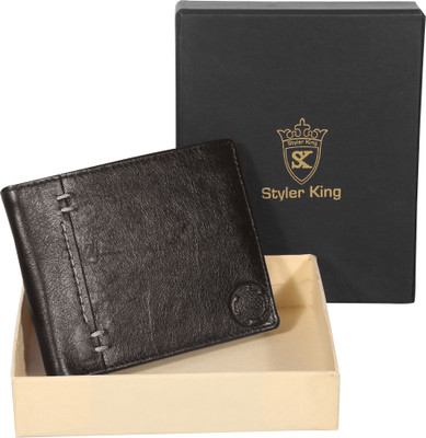 

Styler King Men Brown Genuine Leather Wallet(2 Card Slots)