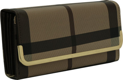 

minaar Women Beige Artificial Leather Wrist Wallet(4 Card Slots), Brown
