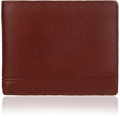 

uk rock Men Brown Genuine Leather Wallet(4 Card Slots)