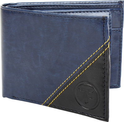 

FABTRIM Men Blue Artificial Leather, Fabric, Canvas Wallet(3 Card Slots)