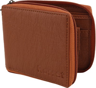 Rosset Men Casual Tan Artificial Leather Wallet(3 Card Slots)