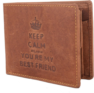 

Bull Kraft Men Tan Genuine Leather Wallet(6 Card Slots)