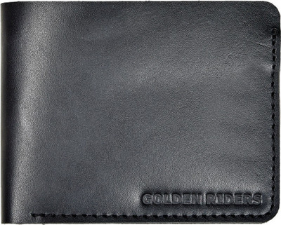 

golden riders Men Black Genuine Leather Wallet(7 Card Slots)
