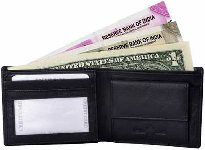 

Tamanna Men Casual Black Genuine Leather Wallet(1 Card Slot)