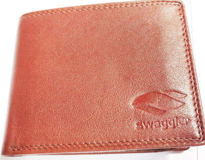 

swaggler Men Black Genuine Leather Wallet(6 Card Slots), Brown
