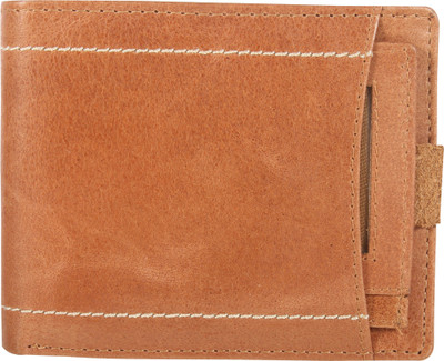 

Styler King Men Tan Genuine Leather Wallet(11 Card Slots)