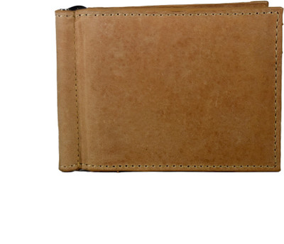 

Saa Men Beige Genuine Leather Wallet(6 Card Slots)