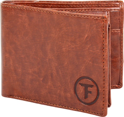

FABTRIM Men Tan Artificial Leather, Fabric, Canvas Wallet(7 Card Slots)