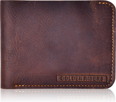 

Golden Riders Men Brown Genuine Leather Wallet(8 Card Slots)