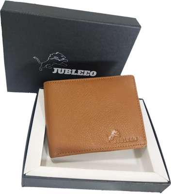

jubleeo Men Brown Genuine Leather Wallet(4 Card Slots), Tan