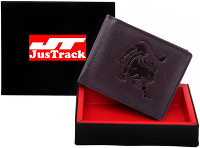 

Justrack Men Brown Genuine Leather Wallet(1 Card Slot)