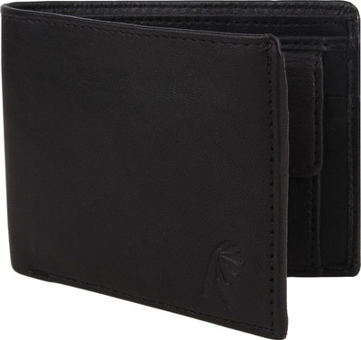 

Rosset Men Formal Black Genuine Leather Wallet(3 Card Slots)