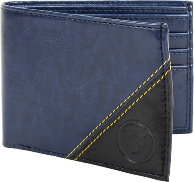 

FABTRIM Men Blue Artificial Leather, Fabric, Canvas Wallet(6 Card Slots)