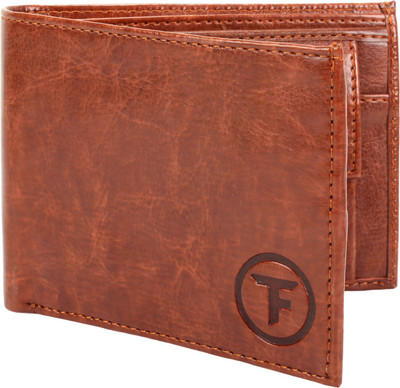 

FABTRIM Men Tan Artificial Leather, Fabric, Canvas Wallet(3 Card Slots)