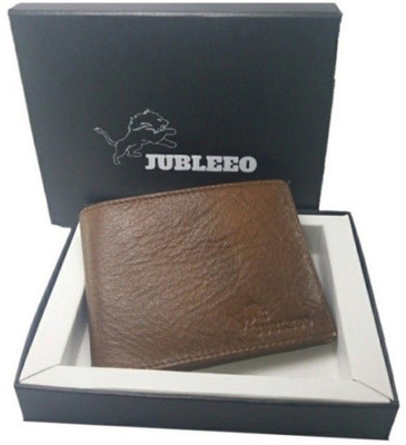 

jubleeo Men Brown Genuine Leather Wallet(3 Card Slots)