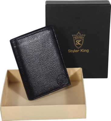

Styler King Men Black Genuine Leather Wallet(5 Card Slots)