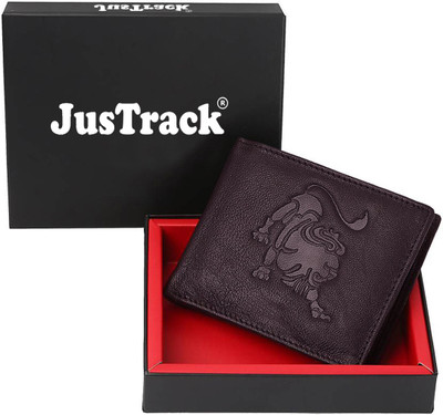 

Justrack Men Brown Genuine Leather Wallet(1 Card Slot)